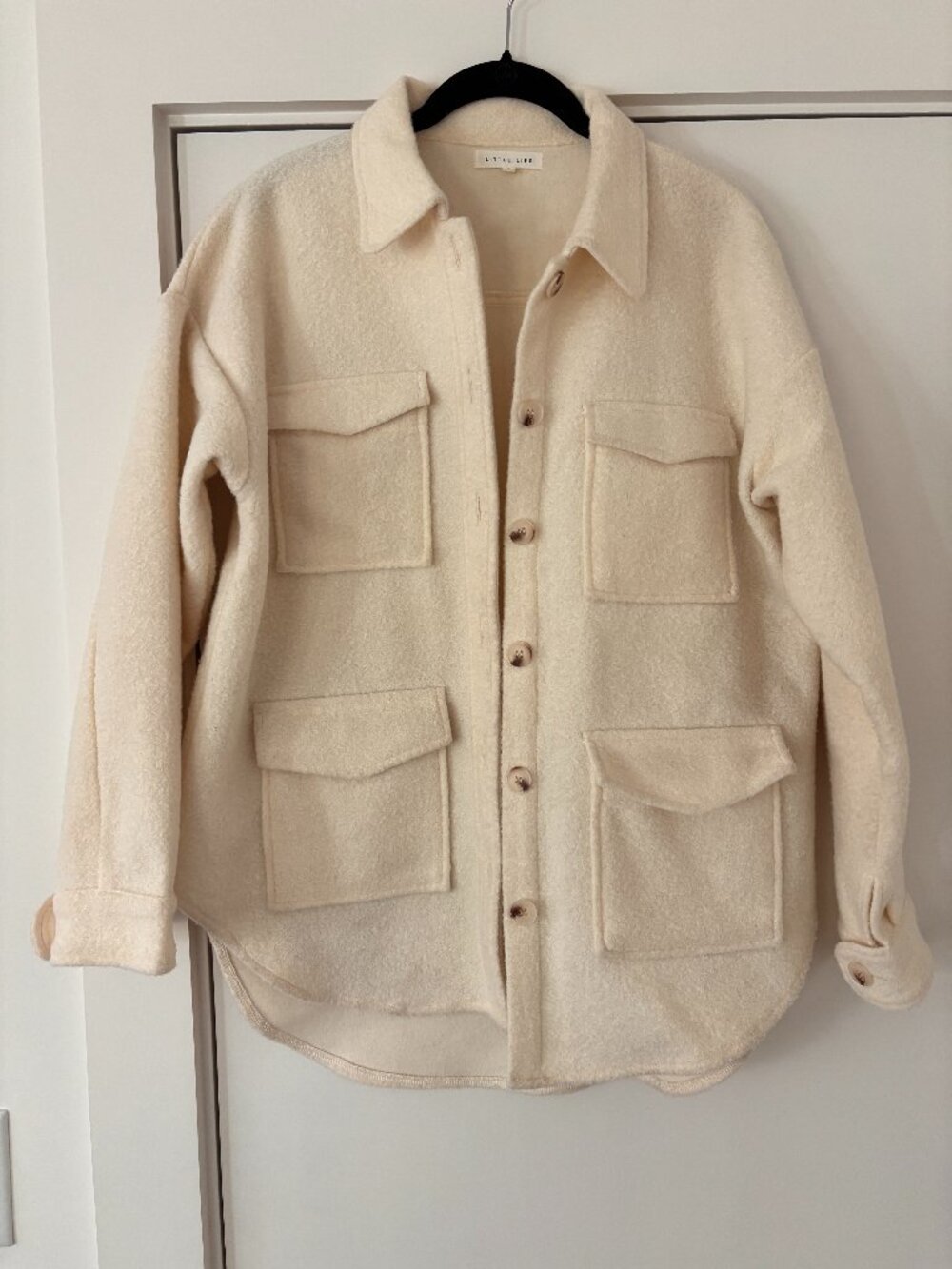 Little Lies Women's Cream Shirt Jacket. Size S.